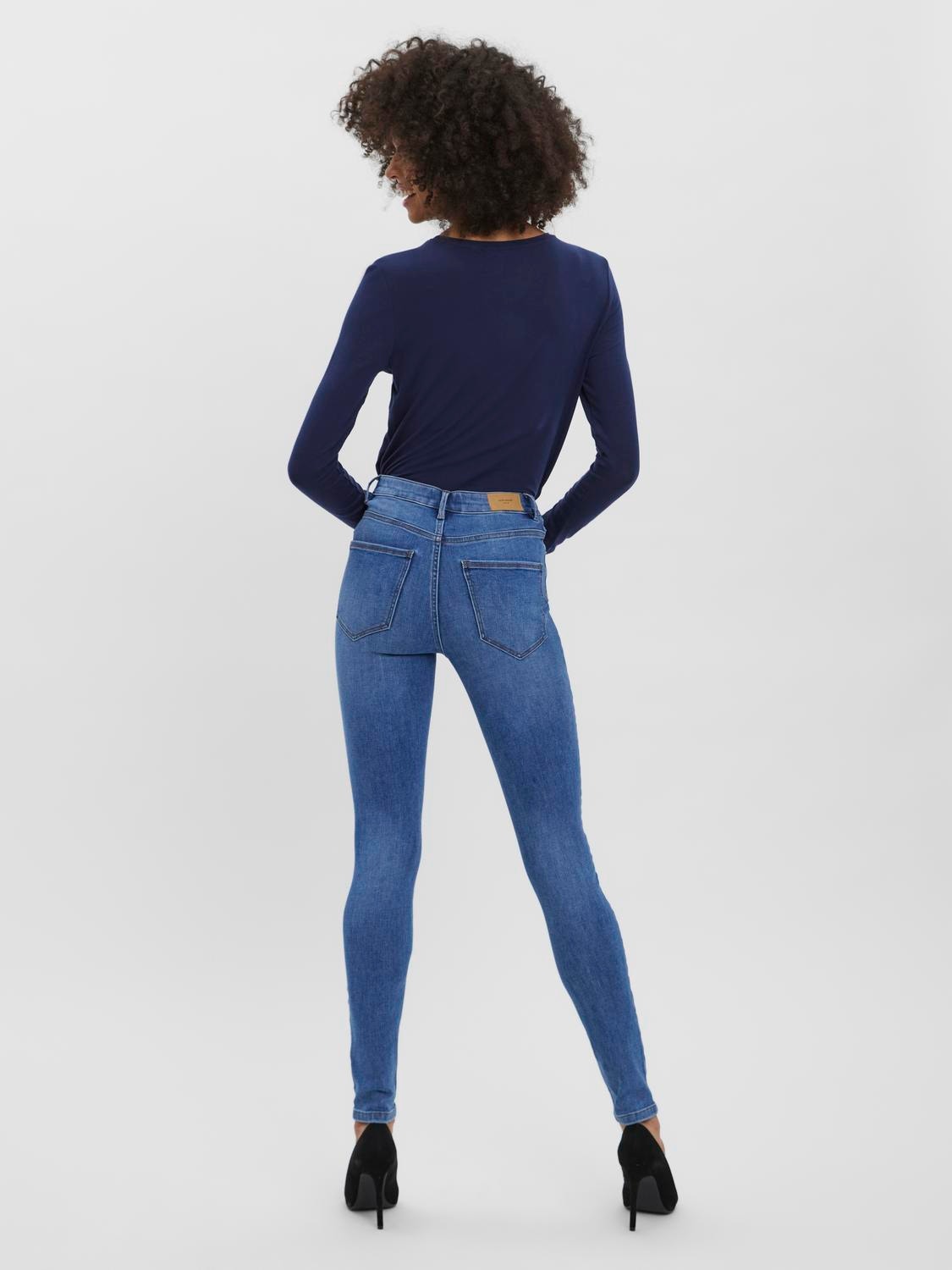 Vero Moda VMSOPHIA Vita alta Skinny Fit Jeans -Medium Blue Denim - 10260928