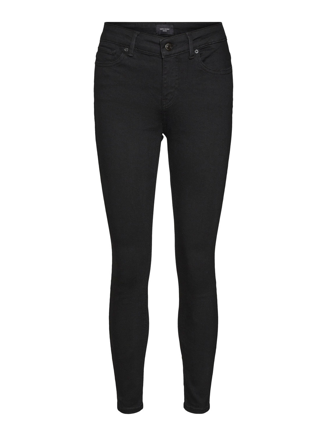 Vero Moda VMPEACH Mid rise Skinny Fit Jeans -Black - 10261070