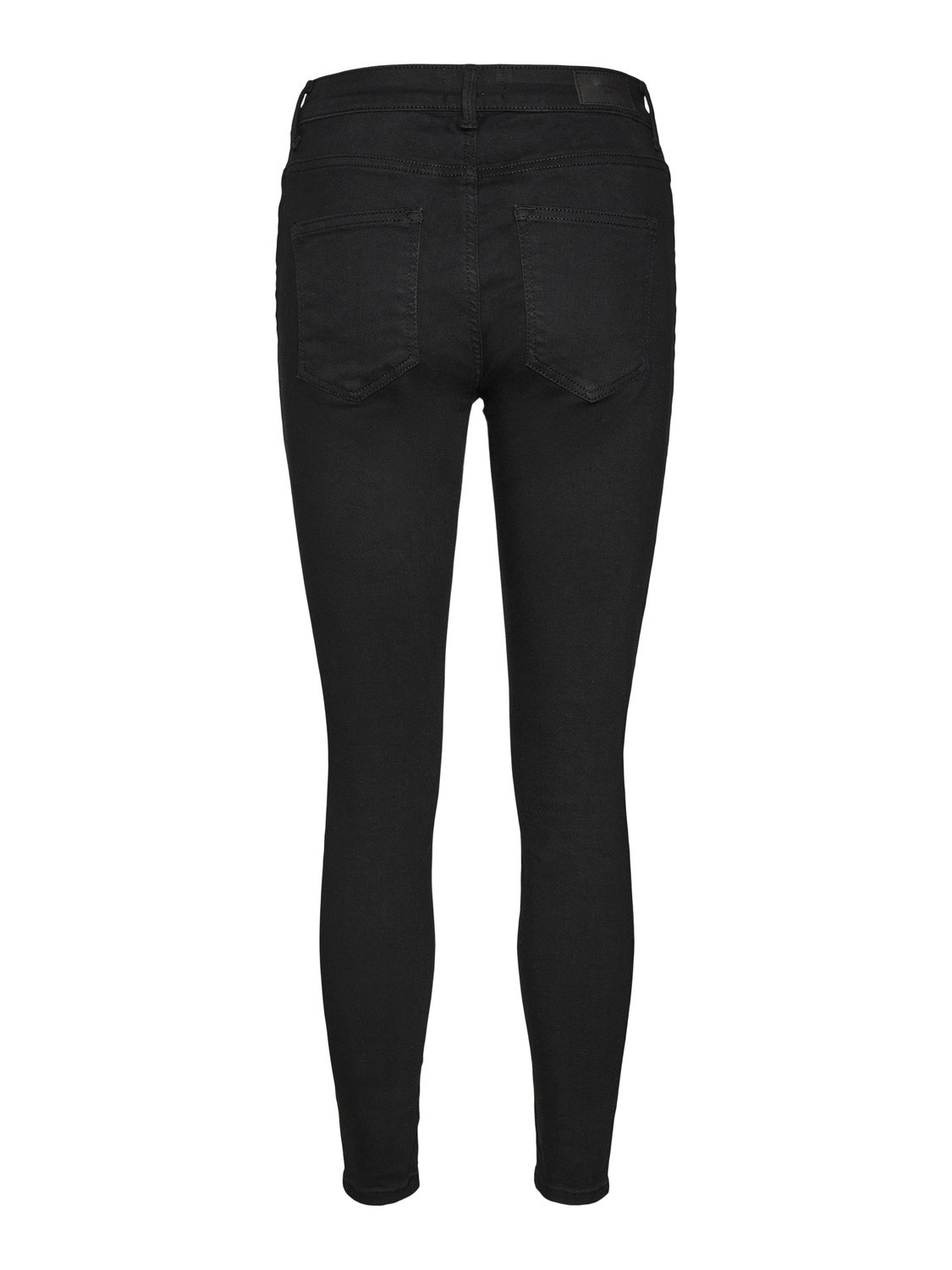 Vero Moda VMPEACH Medelhög midja Skinny Fit Jeans -Black - 10261070