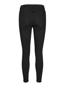 Vero Moda VMPEACH Medelhög midja Skinny Fit Jeans -Black - 10261070