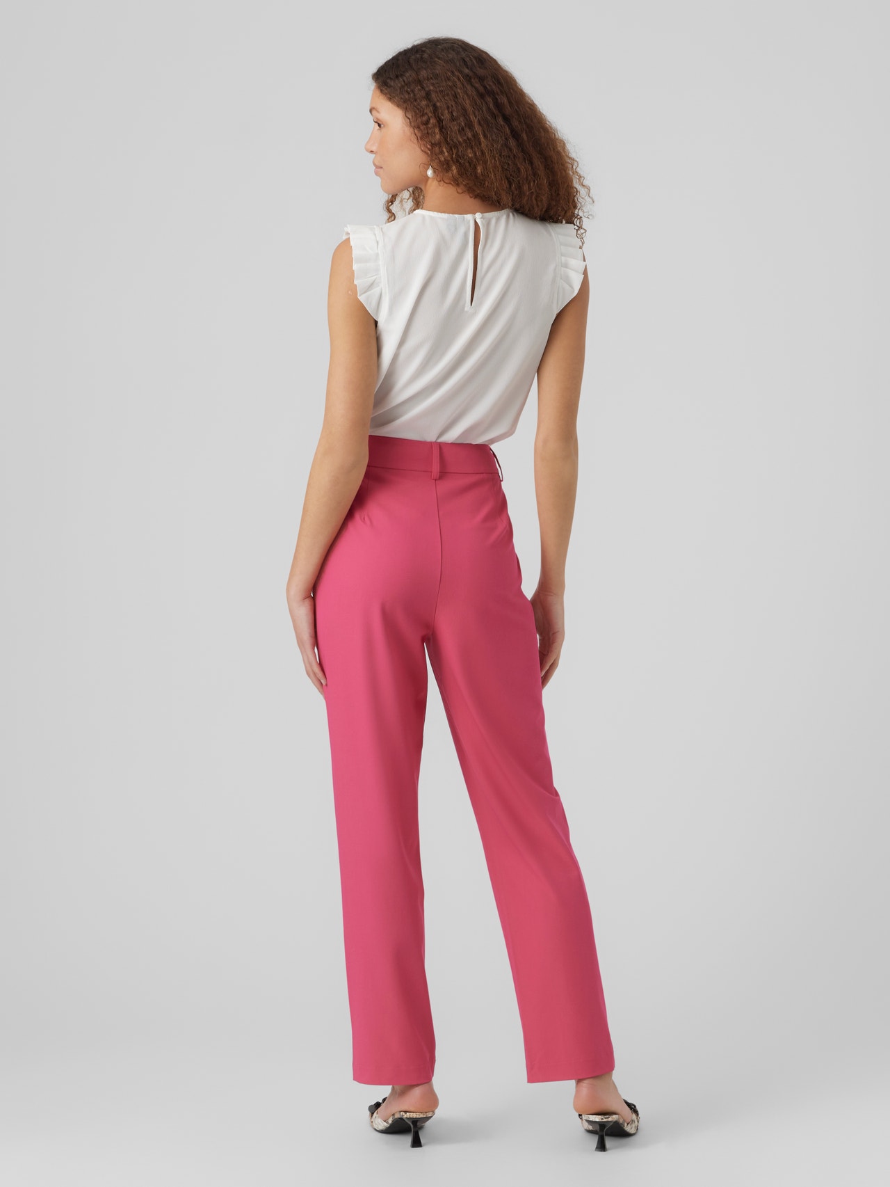 Vero Moda VMZELDA Trousers -Pink Yarrow - 10261257