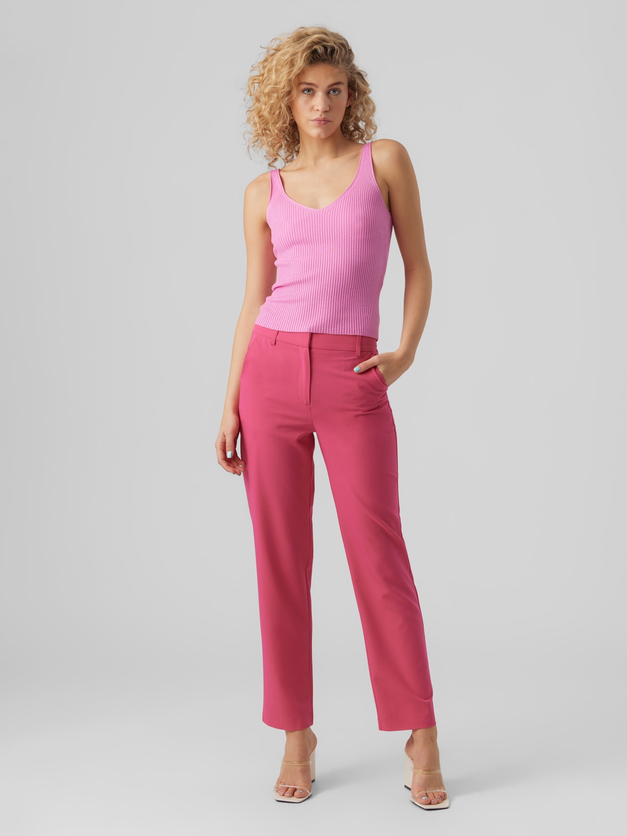Vero Moda VMZELDA Pantaloni -Pink Yarrow - 10261257