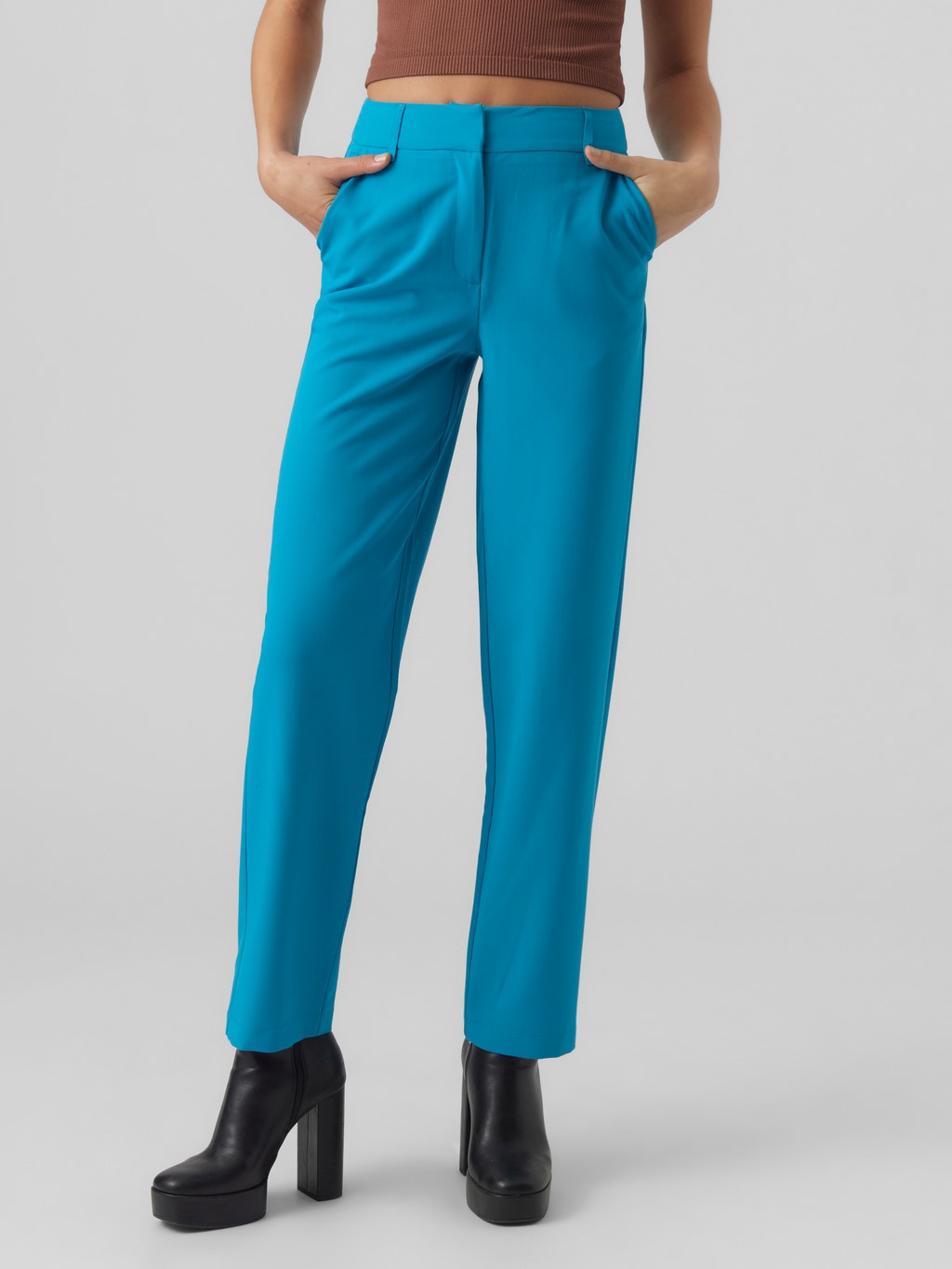 Pantalons Straight Fit Taille haute Medium Blue Vero Moda®
