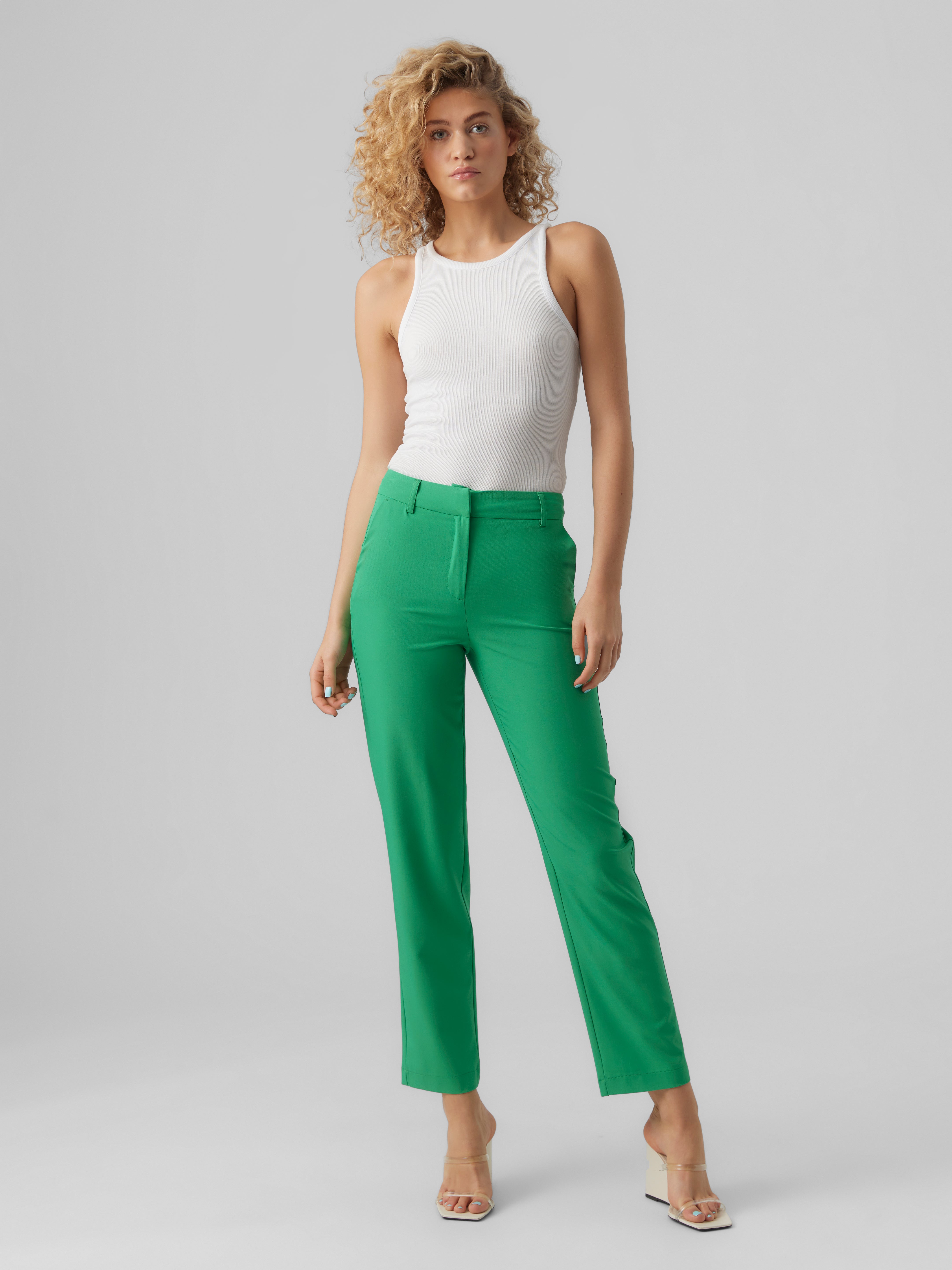 Vero Moda Flared Women Green Trousers