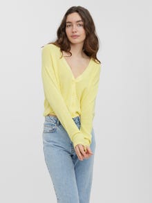 Vero Moda VMNEWLEXSUN Strickjacke -Lemon Meringue - 10261276