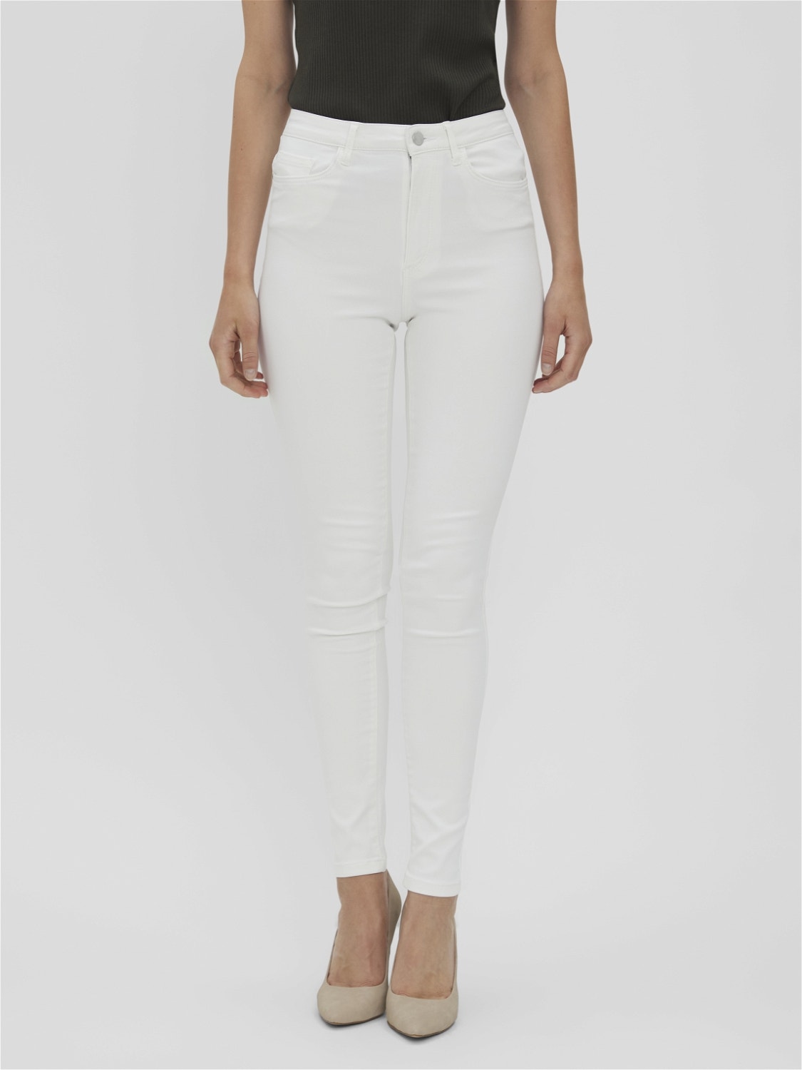 Vero Moda VMSOPHIA Høj talje Skinny fit Jeans -Bright White - 10262685