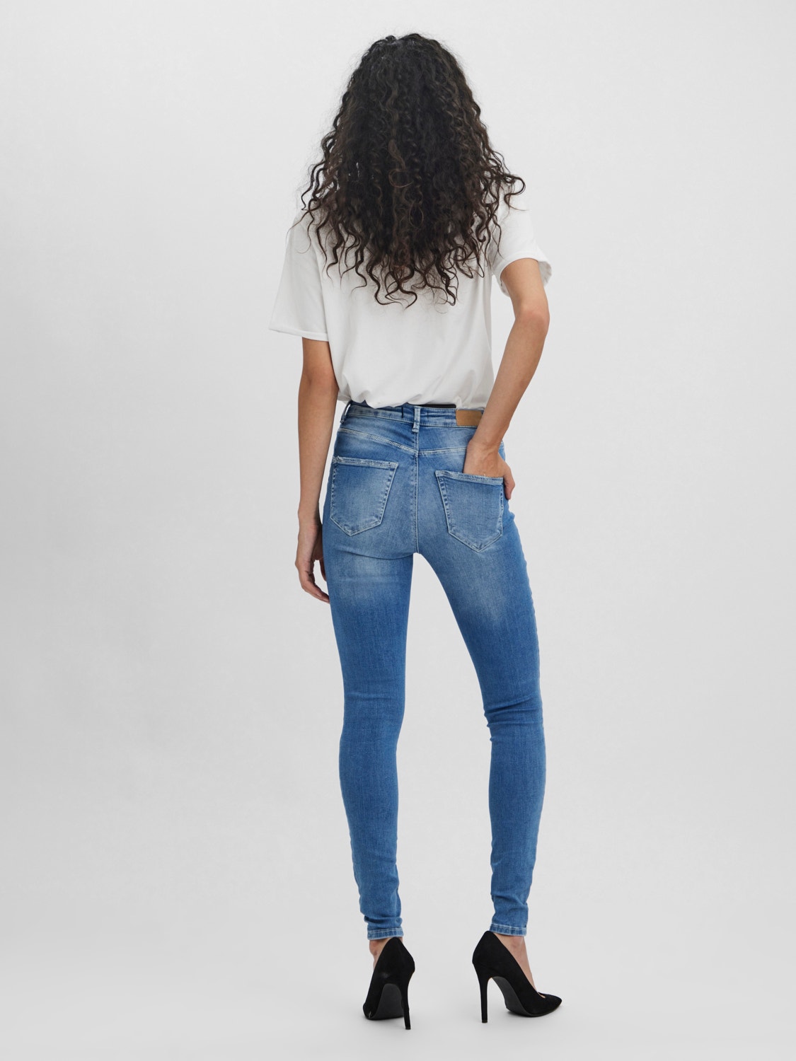 Vero Moda VMSOPHIA Hög midja Jeans -Medium Blue Denim - 10262823