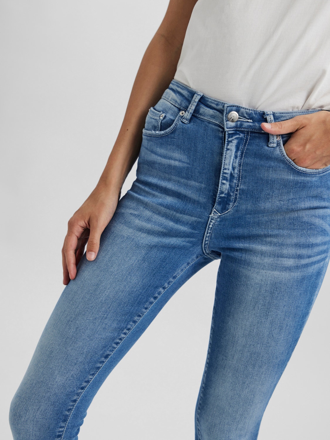 Vero Moda VMSOPHIA Høj talje Jeans -Medium Blue Denim - 10262823