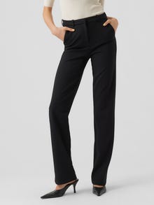 Vero Moda Sirge lõige Keskmine vöökoht Pikk Püksid -Black - 10263670