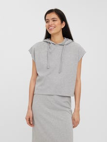Vero Moda Tavapärane lõige Kapuuts Dressipluusid -Light Grey Melange - 10264007