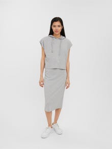 Vero Moda Tavapärane lõige Kapuuts Dressipluusid -Light Grey Melange - 10264007