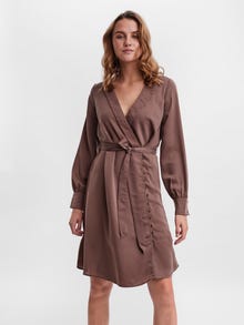 Vero Moda VMABBY Lange jurk -Deep Taupe - 10264356
