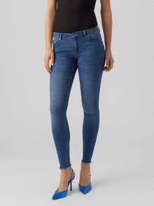 Vero Moda VMLYDIA Låg midja Skinny Fit Jeans -Medium Blue Denim - 10264590