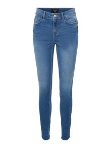 Vero Moda VMSEVEN Medelhög midja Slim Fit Jeans -Medium Blue Denim - 10264598