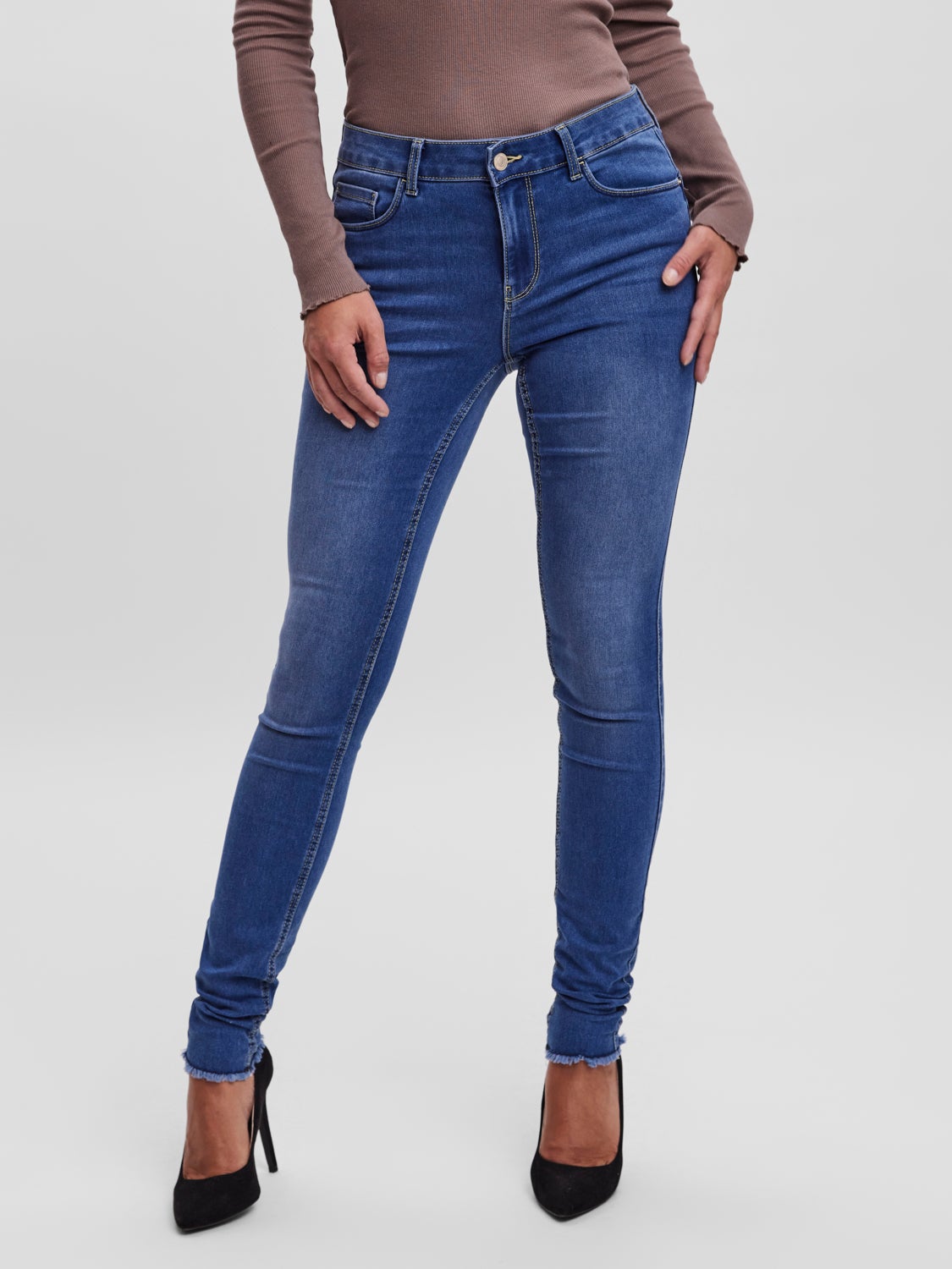 Blu navy 40 MODA DONNA Jeans Ricamato Mo jeans Jeggings & Skinny & Slim sconto 95% EU: 36 