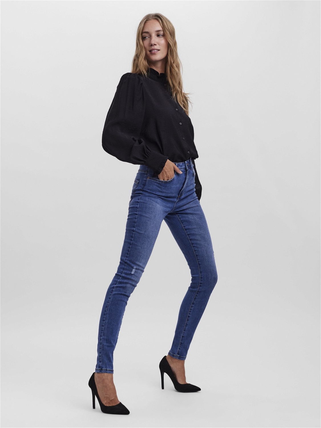 Vero Moda VMSOPHIA Skinny Fit Jeans -Medium Blue Denim - 10264631