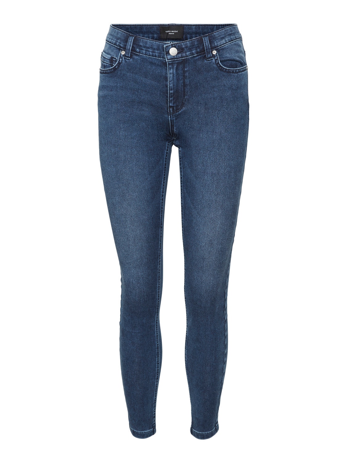Vero Moda VMLYDIA Vita bassa Skinny Fit Jeans -Dark Blue Denim - 10264668