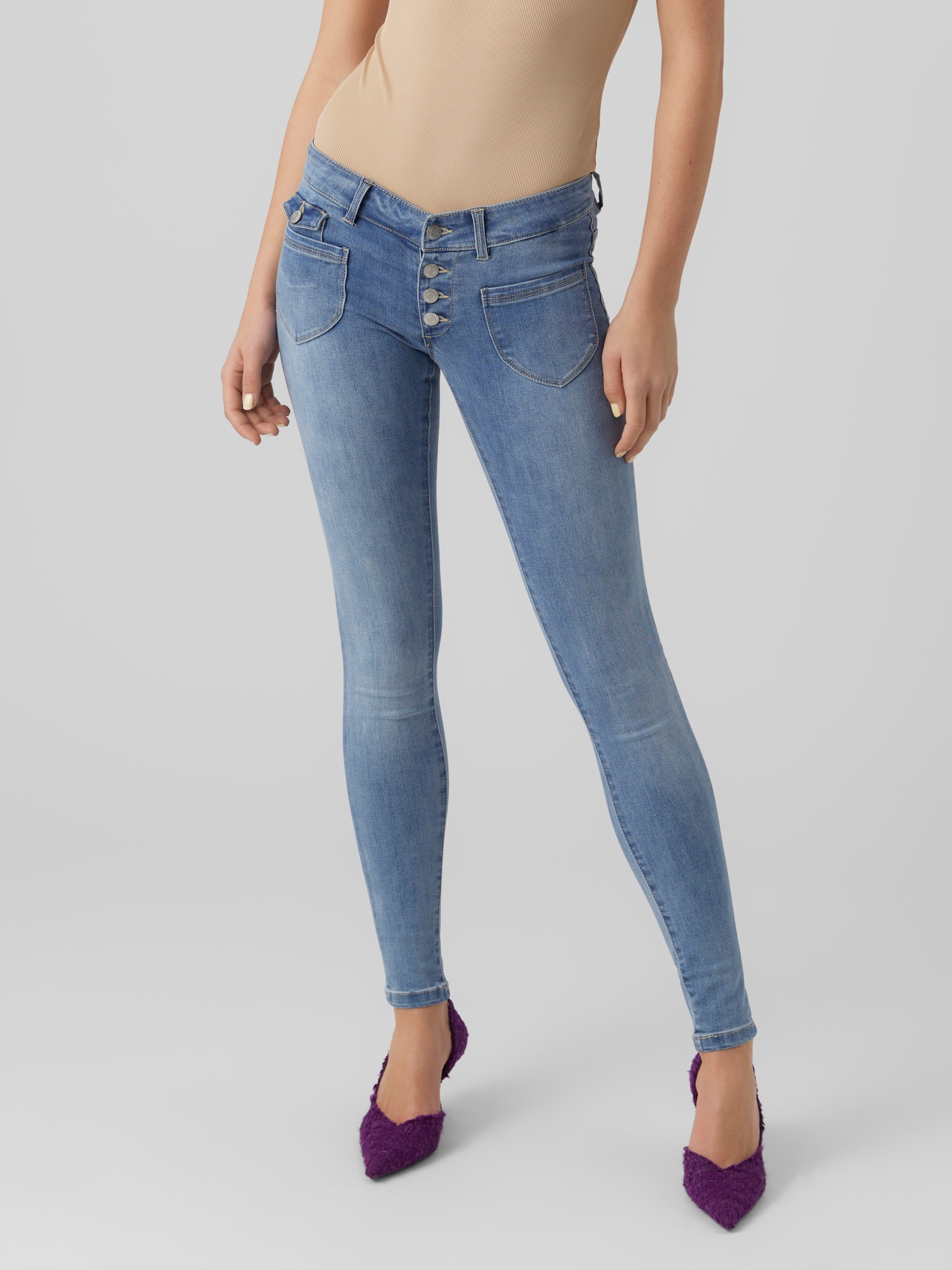 Womens New Style Jeans Hot Selling High Waisted Slim Fit Denim Calças  Sólidas Moda Calças De Jeans De $87,17