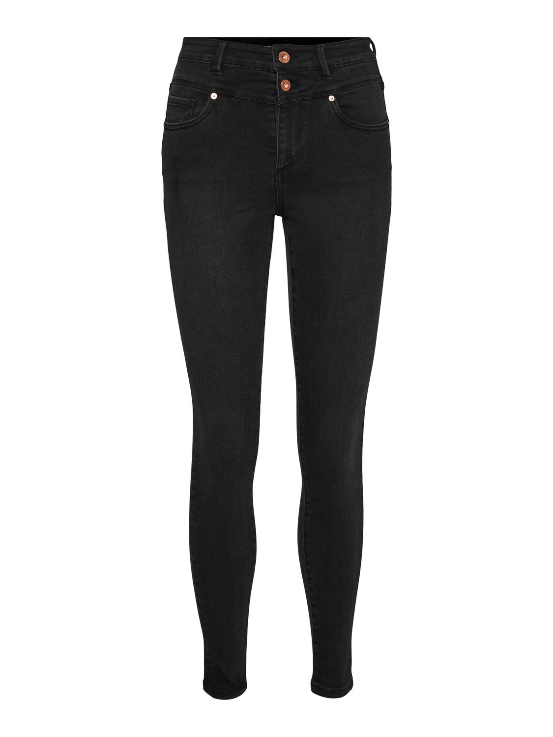 Vero Moda VMSOPHIA Hohe Taille Skinny Fit Jeans -Black Denim - 10265007