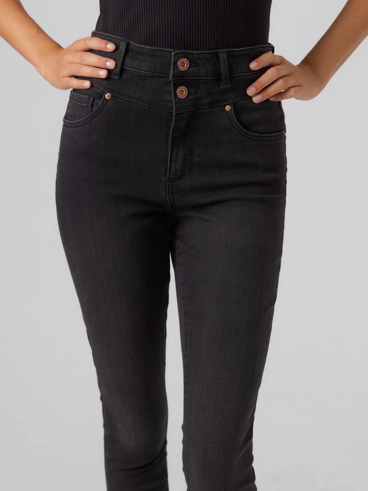 Vero Moda VMSOPHIA Taille haute Skinny Fit Jeans -Black Denim - 10265007