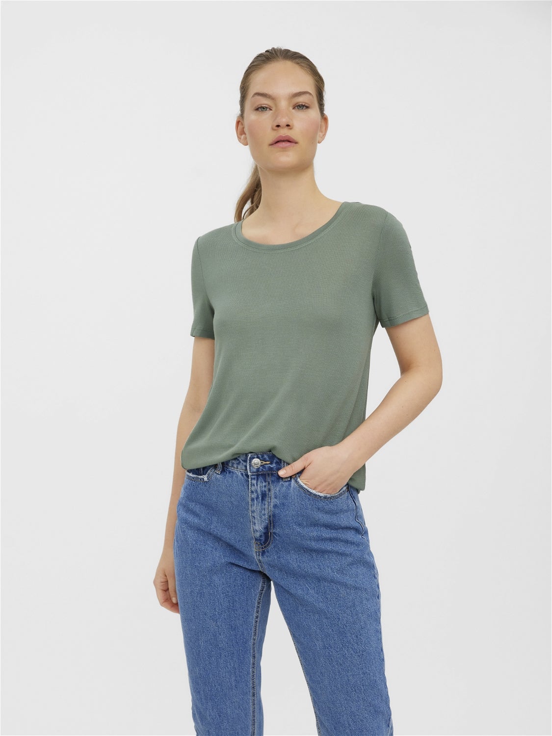 Vero Moda T-Shirt Grün M Rabatt 56 % DAMEN Hemden & T-Shirts Stricken 