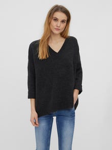 Vero Moda VMLILJE Pullover -Dark Grey Melange - 10265358