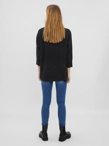 Vero Moda VMLILJE Pullover -Dark Grey Melange - 10265358