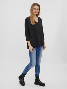 Vero Moda VMLILJE Pullover -Dark Grey Melange - 10265358