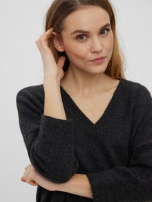 Vero Moda VMLILJE Pullover -Dark Grey Melange - 10265358