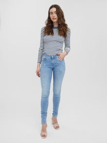 Vero Moda VMLUX Krój slim Jeans -Light Blue Denim - 10265419