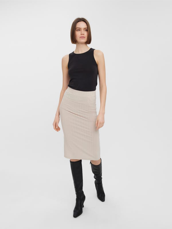 Hög midja Lång kjol | Black | MAMA.LICIOUS®
