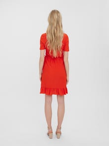 Vero Moda VMHAYA Korte jurk -Spicy Orange - 10265446