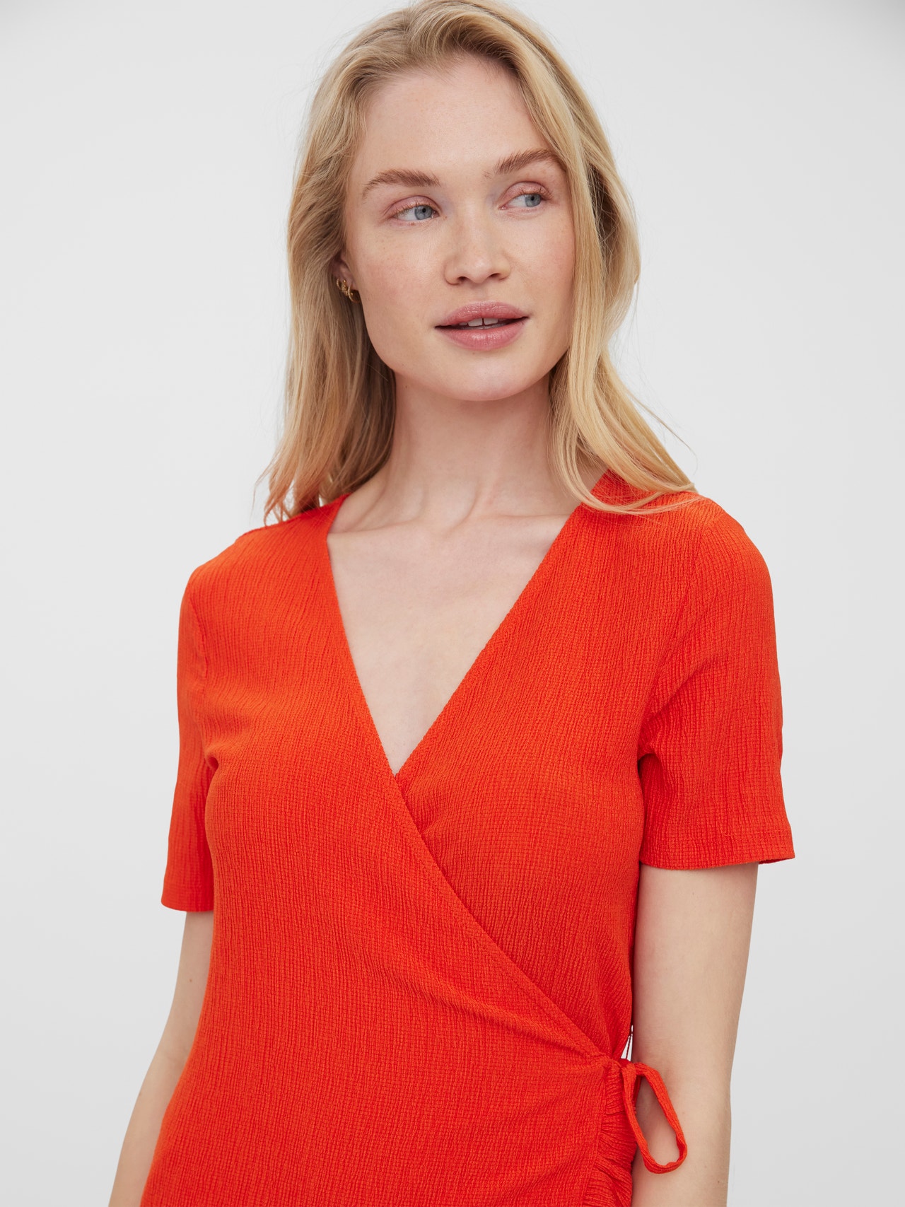 Vero Moda VMHAYA Korte jurk -Spicy Orange - 10265446