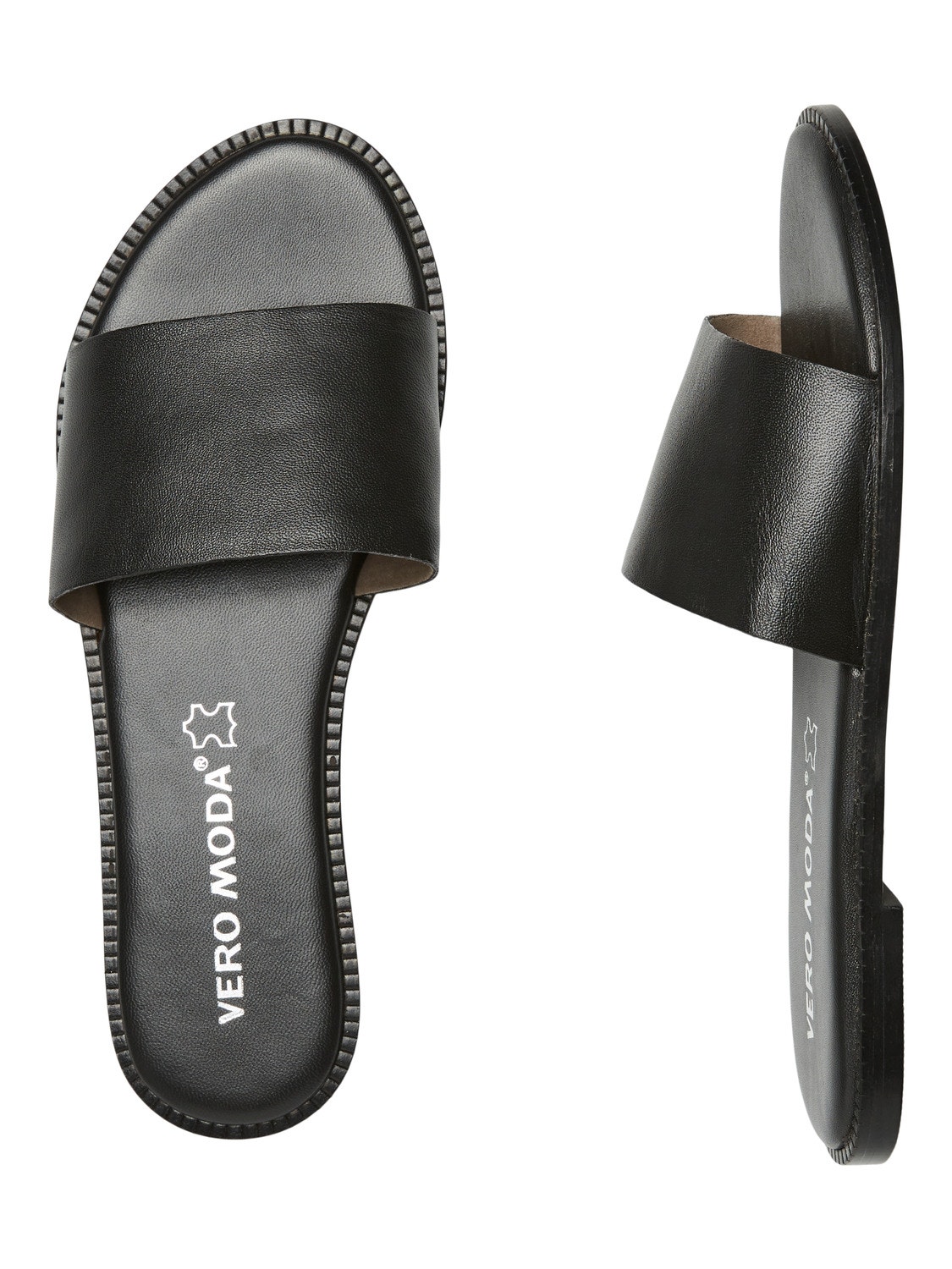 frakke grinende Hykler Læder sandaler med 30% rabat! | Vero Moda®