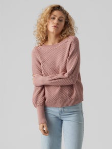 Vero Moda VMWAFFY Pullover -Woodrose - 10265651