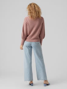 Vero Moda VMWAFFY Pullover -Woodrose - 10265651
