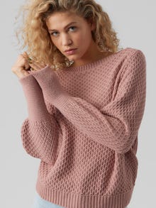 Vero Moda VMWAFFY Pullover -Woodrose - 10265651