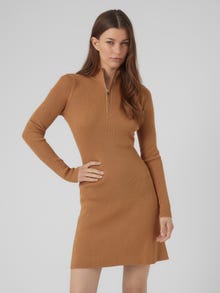 Vero Moda VMWILLOW Short dress -Tobacco Brown - 10265658