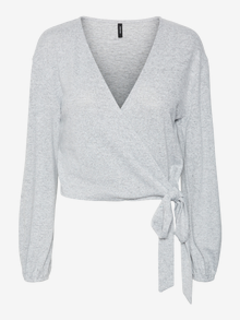 Vero Moda VMELLA Top -Light Grey Melange - 10265796