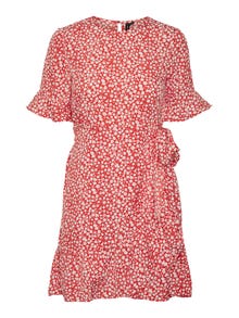 Vero Moda VMHENNA Kort kjole -Goji Berry - 10266073