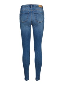 Vero Moda VMSEVEN Medelhög midja Slim Fit Jeans -Medium Blue Denim - 10266397
