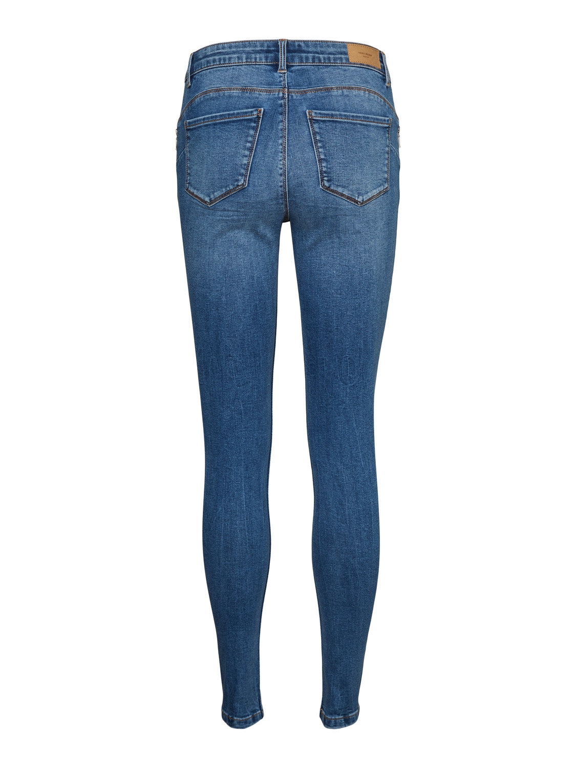 Vero Moda VMSEVEN Mid rise Slim Fit Jeans -Medium Blue Denim - 10266397