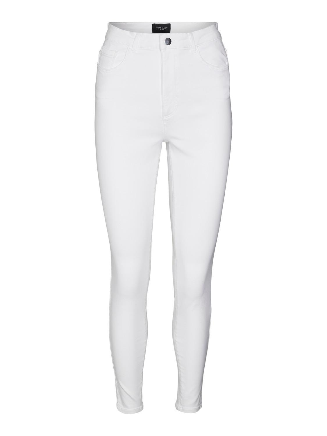 Skinny Fit High rise Jeans | White | Vero