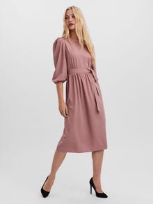 Vero Moda VMOLIVIA Lång klänning -Nostalgia Rose - 10266583