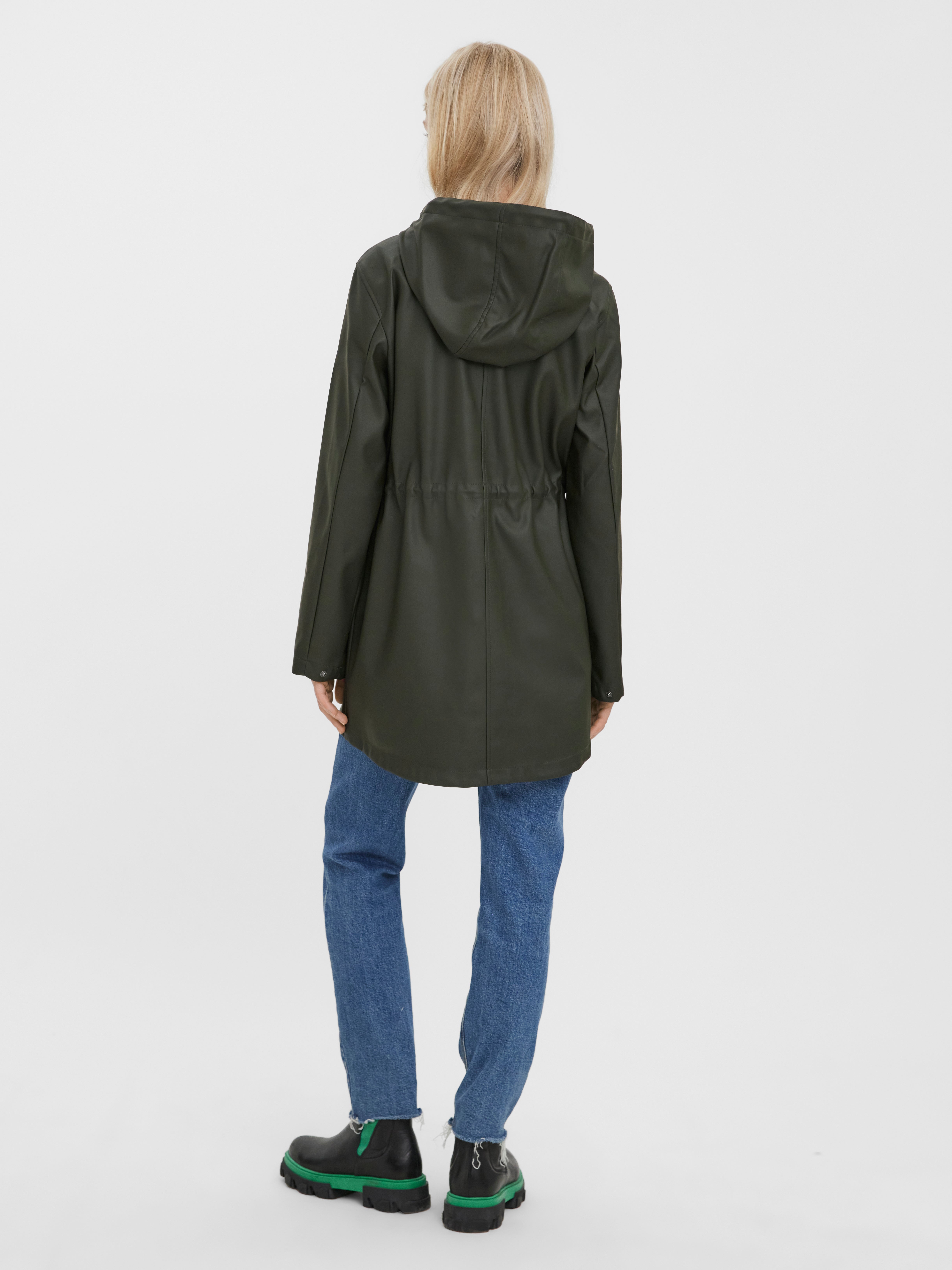 VERO MODA Giacca Impermeabile Donna - Elegante Raincoat Con Cappuccio - Foto 13