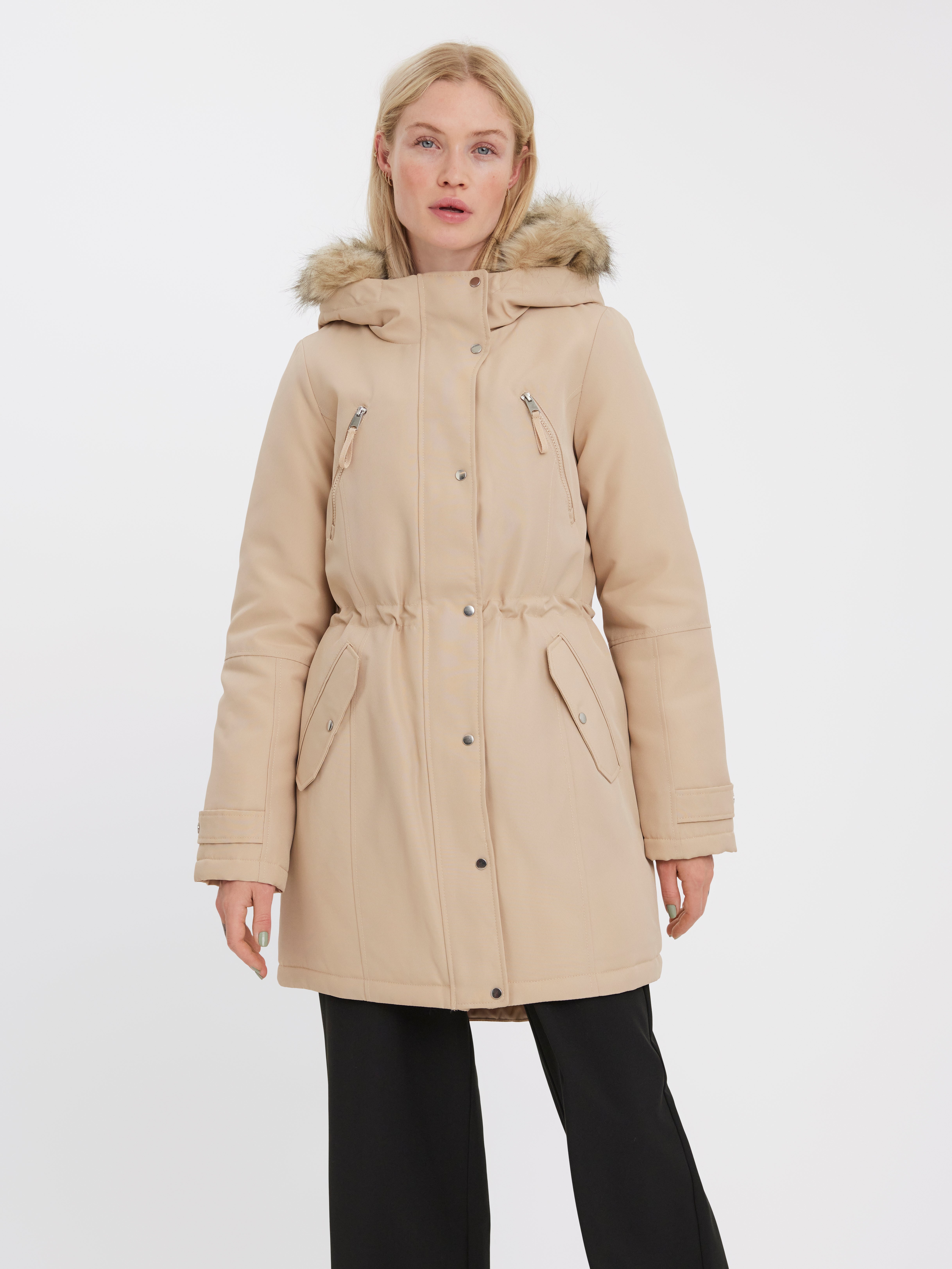 Vero moda faux fur best sale hooded parka