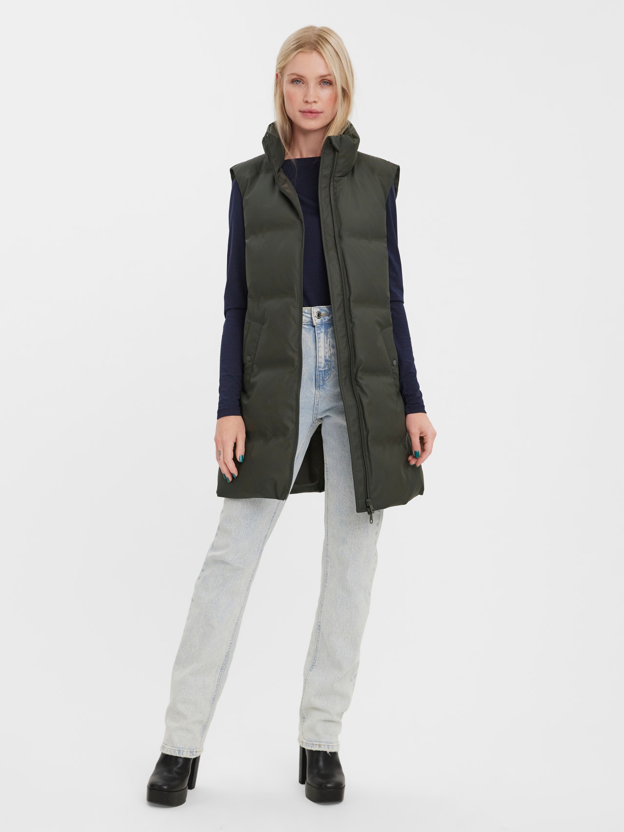 Gilet Trapuntato Vero Moda - Lungo Con Zip E Tasche, 100% Poliammide - Foto 12