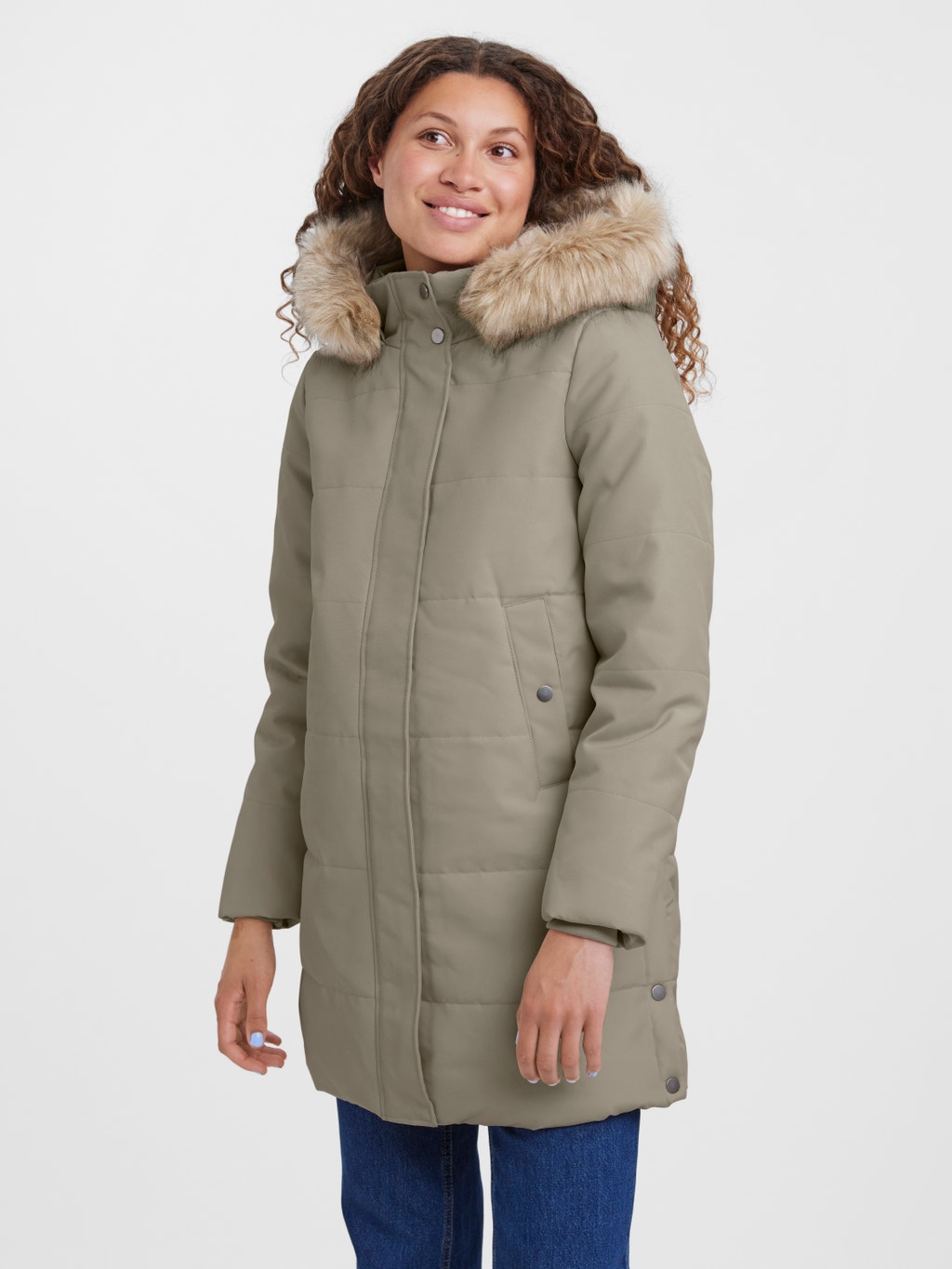 hoed iets Haalbaar Hood with detachable faux fur edge Coat with 50% discount! | Vero Moda®