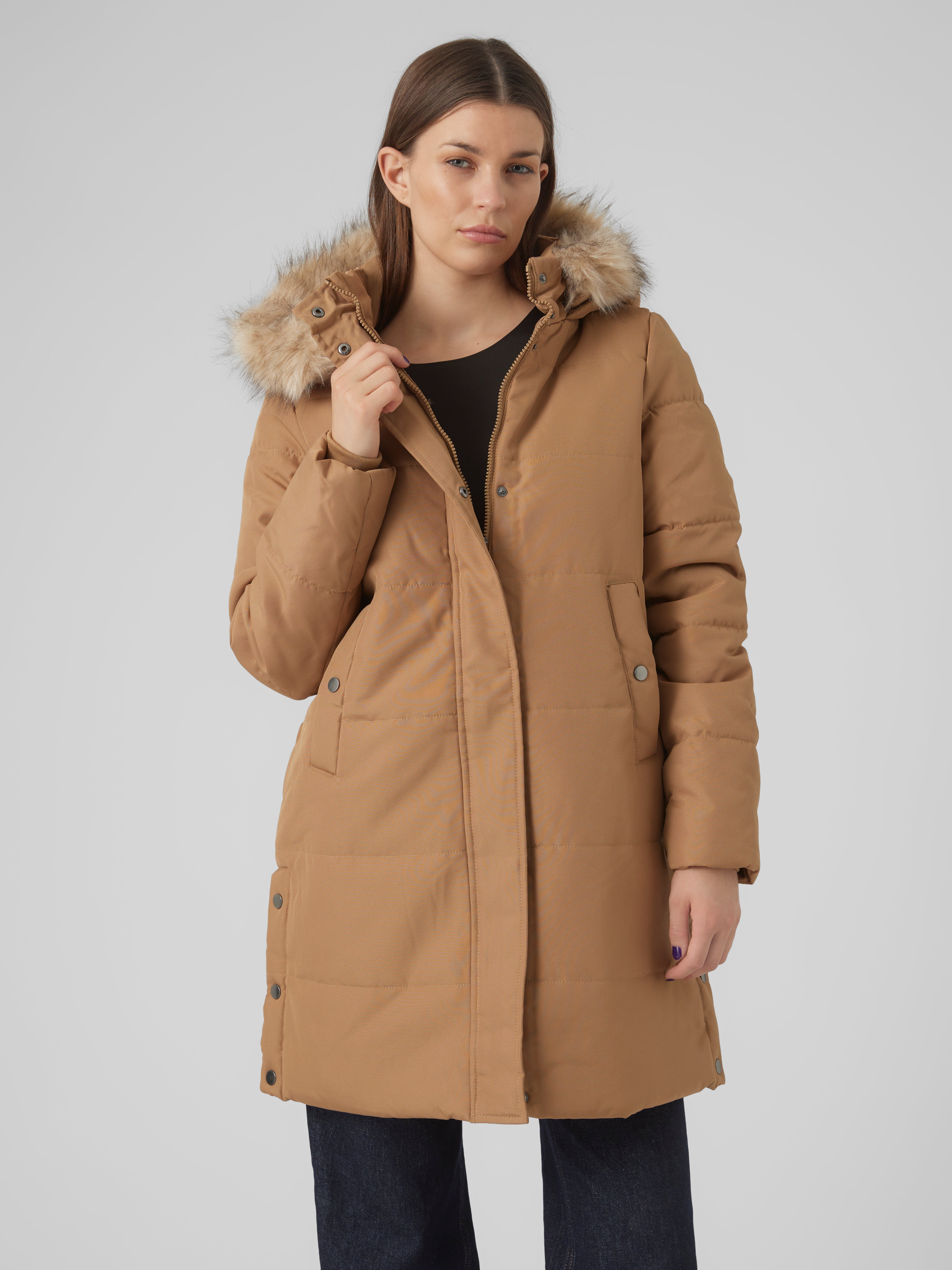 damen parka mit applikation