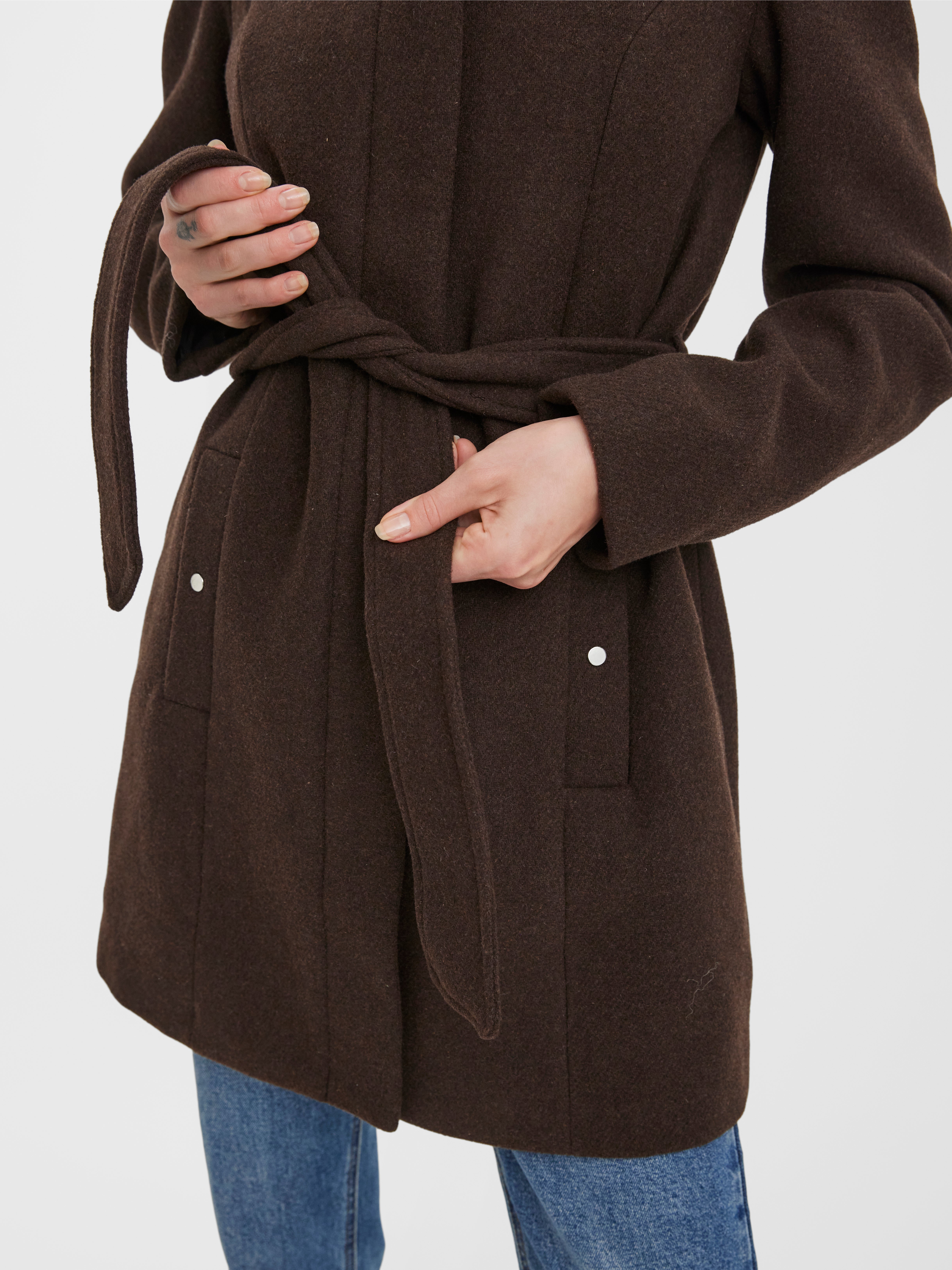 Vero moda clearance hooded wool coat